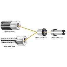 Přírubové trysky z karbidu boru Airblast ABCM a ABCL