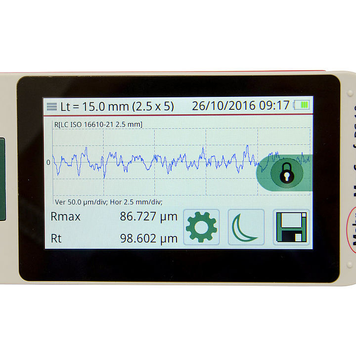 Drsnoměr MarSurf PS10 Elcometer 7062 přehledné zobrazení drsnosti